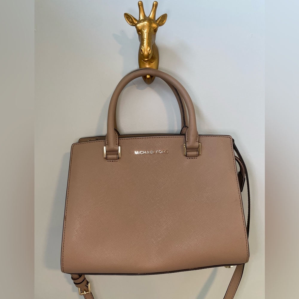 Michael Kors Tan Satchel Bag
